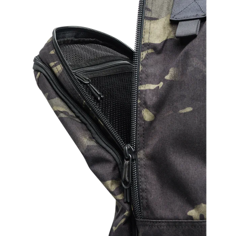 Image of Beretta Tactical Multicam Backpack with 29L capacity featuring M.O.L.L.E. system for outdoor and tactical activities, customizable with velcro patches, designed for durability and organization.