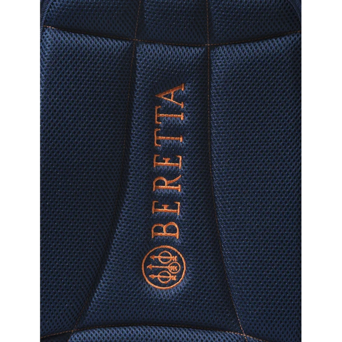 Image of the Beretta Uniform Pro EVO backpack with 20L capacity, designed for shooting sports. Features include water-resistant material, padded shoulder straps, multiple versatile pockets including a preformed one for shooting glasses, ergonomic and compact design perfect for organizing shooting gear while providing durability and comfort.