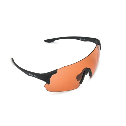 Lunettes Beretta Challenge EVO pour tireurs, protection visuelle optimale, quatre couleurs pour différentes conditions de tir, embout nasal réglable pour confort, amélioration de visibilité de cibles, performance dans faible luminosité, lunettes légères et résistantes en nylon et fibre polyacrylique