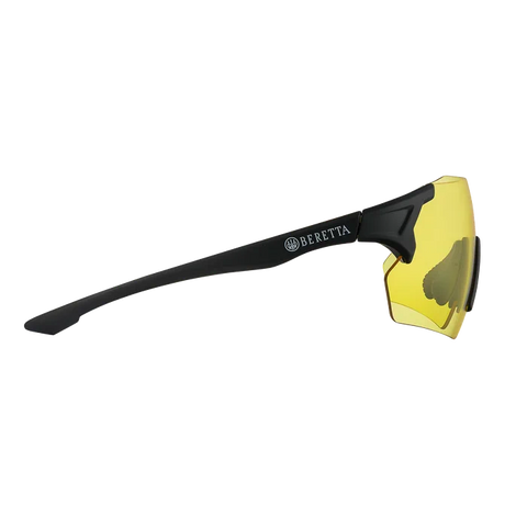 Lunettes Beretta Challenge EVO pour tireurs, protection visuelle optimale, quatre couleurs pour différentes conditions de tir, embout nasal réglable pour confort, amélioration de visibilité de cibles, performance dans faible luminosité, lunettes légères et résistantes en nylon et fibre polyacrylique