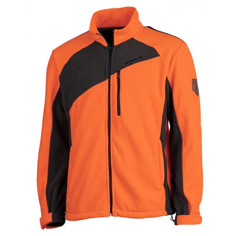 "Blouson polaire Somlys 402, chaleur et confort en orange et vert."