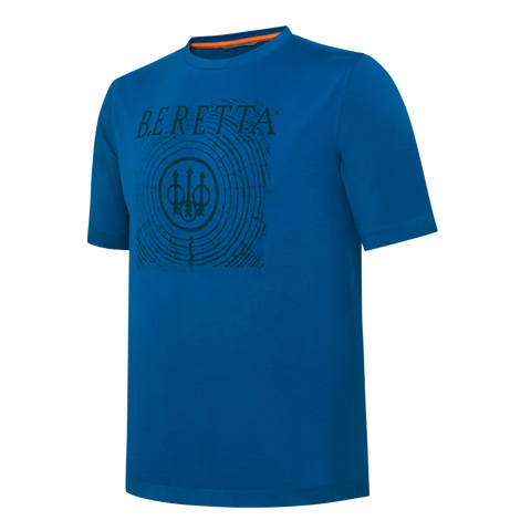 T-shirt Beretta Fir pour homme, idéal pour le tir et les activités en plein air, confectionné en coton doux avec graphismes emblématiques, parfait pour les amateurs de chasse et de nature.