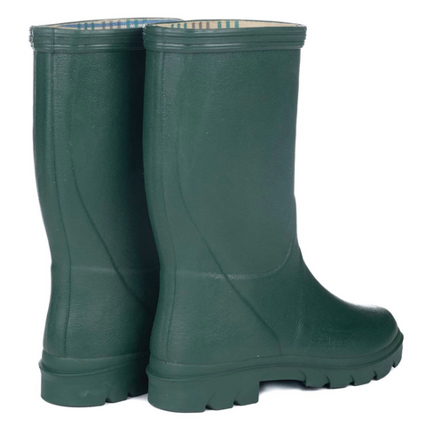 Bottes pour enfants Le Chameau confectionnées à la main avec caoutchouc Chamolux et doublées jersey, parfaites pour aventures en plein air, offrant confort, imperméabilité et style.
