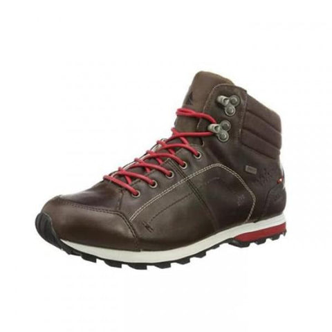 Chaussures en cuir pleine fleur avec membrane Gore-Tex, offrant une imperméabilité et une respirabilité pour le trekking, avec un laçage Tri-zone offrant une tenue accrue, dotées d'un insert EVA anti fatigue, pesant ensemble 0.84 Kg, et possédant une tige de 11 cm.