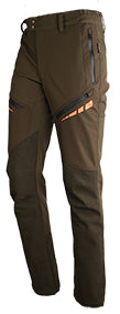 "Pantalon softshell vert Somlys 645, résistant et souple pour randonnée et chasse."