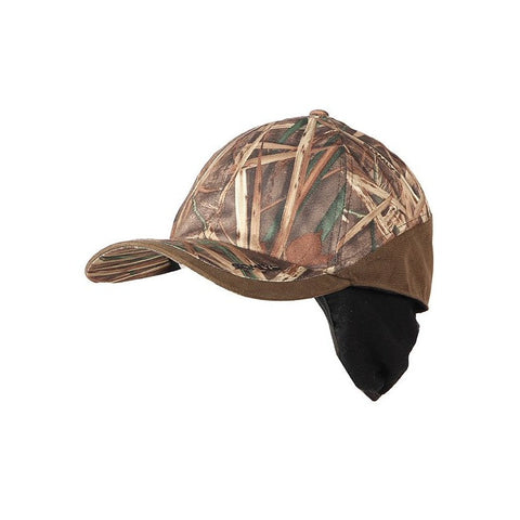 "Casquette chaude Somlys 902C en camo roseaux, parfaite pour les journées froides en extérieur."