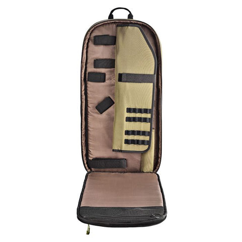 Sac à dos Bergara BA13 Premium Take Down avec système MOLLE et caractéristiques de ventilation, idéal pour la chasse et les activités en plein air, offrant un confort de port supérieur et une organisation optimale avec des poches multiples et sangles de fixation.