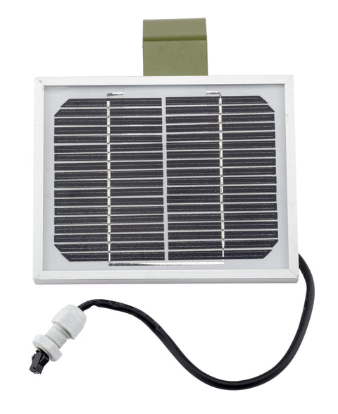 Panneau solaire Europ-Arm pour agrainoir automatique gamme Feeder 12 volts, offrant une alimentation durable et écologique pour dispositifs de chasse, optimisé pour autonomie et efficacité énergétique.