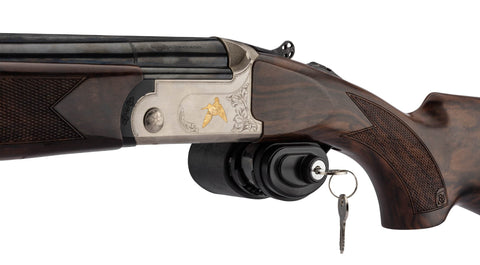 Support mural Europ-Arm pour arme avec verrou à clef intégré, offrant une sécurité renforcée, une compatibilité avec divers modèles d'armes et une allure élégante, idéal pour exposer et protéger votre équipement d'arme sur un mur.