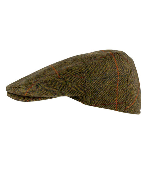 Casquette plate en tweed gris de qualité supérieure pour les activités de chasse et de plein air, fabriquée par Jack Pyke, offrant une protection solaire et un style intemporel. Idéale pour les chasseurs et randonneurs recherchant un accessoire élégant et fonctionnel.