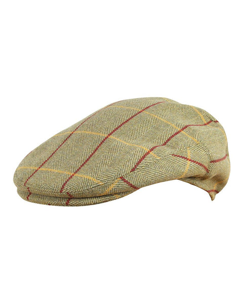 Casquette Jack Pyke Plate Tweed Vert Clair