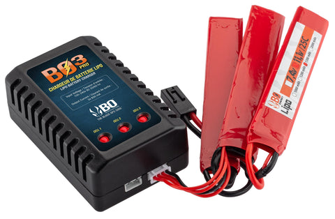 Chargeur de Batterie Bo Manufacture BO3 Lipo 7.4V et 11.1V en Sachet