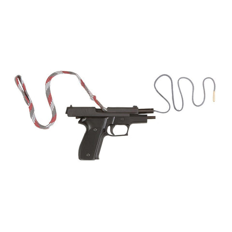 Image du Cordon de nettoyage Allen Bore-Nado pour Calibre 12, conçu pour un entretien rapide et efficace des fusils de chasse, avec brosse en bronze et tampon pré-lubrifié pour garantir des performances de tir optimales et prolonger la durée de vie des armes de calibre 12.