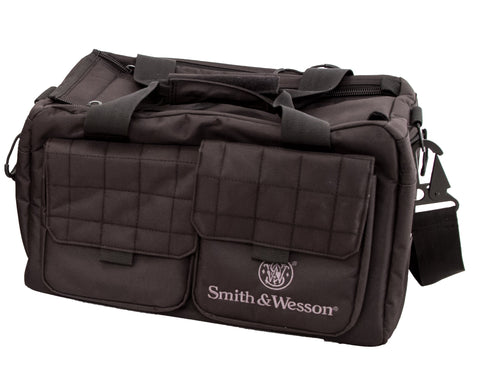 Sac Caldwell Recruit Tactical Range M&P, conçu pour équipements de tir, organisation optimale, durable, compartiments multiples, expert pour amateurs et professionnels de la sécurité, accessoire Smith & Wesson, ergonomique, poches pour munitions, lunettes de protection et protection auditive, idéal pour transport et organisation de matériel de tir.