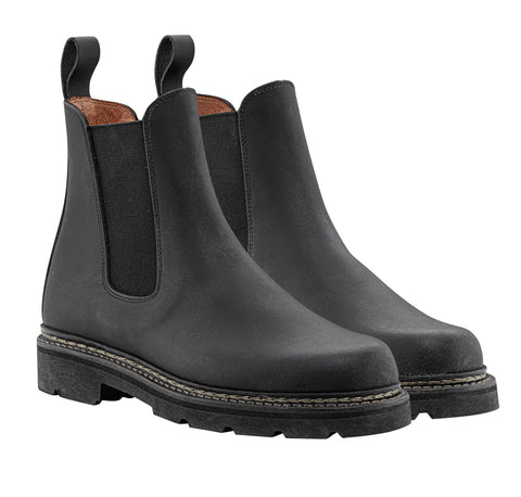 Chaussures Aigle Quercy en cuir noir, style équestre élégant et robuste, confort et durabilité pour cavaliers, semelle anti-dérapante pour stabilité, idéales pour équitation et usage quotidien.