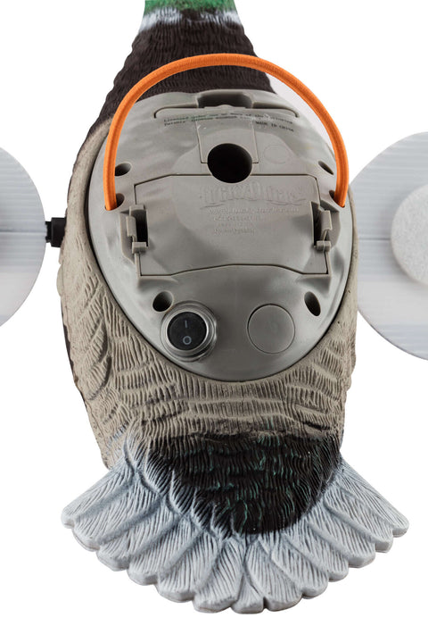 Enhance your duck hunting experience with the Europ-Arm Electronic Duck Decoy featuring rotating wings, designed to mimic lifelike duck motion to attract wild ducks effectively, made from durable weather-resistant materials, easy to assemble for a realistic hunting setup.