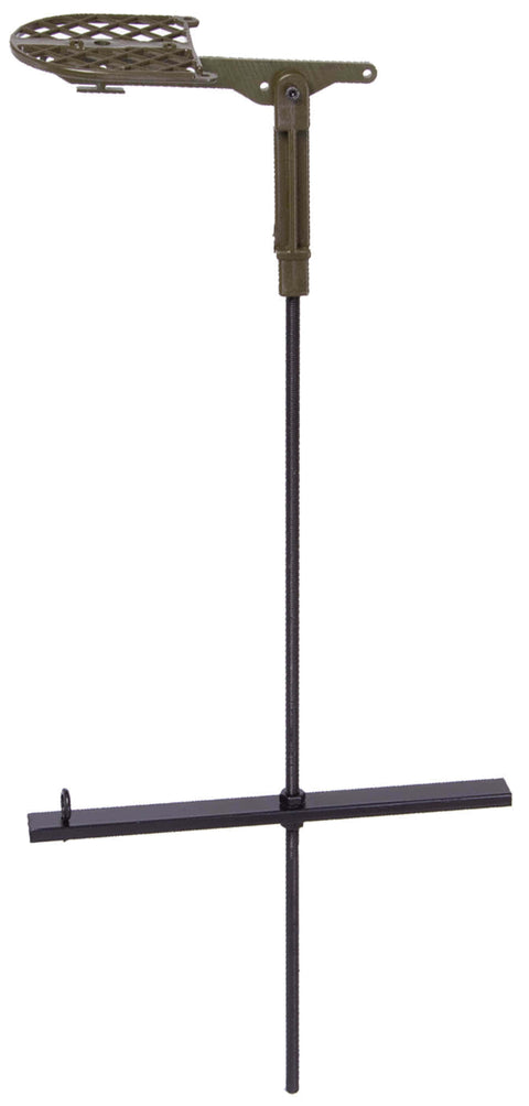 Support bascule pour appelant Europ-Arm offrant un mouvement réaliste pour attirer le gibier, essentiel pour les chasseurs cherchant une présentation dynamique et efficace, facile à installer et durable, compatible avec divers appelants.