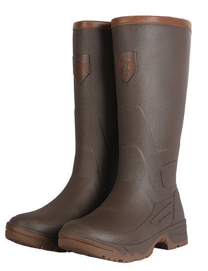 "Bottes en caoutchouc Somlys jersey B01, confortables et imperméables, conçues pour les terrains humides et boueux."