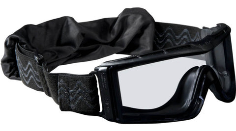 Masque balistique incolore BOLLE SAFETY X810 Tactical, idéal pour protection oculaire dans des environnements de combat exigeants, design ergonomique et champ de vision large, compatible avec casques tactiques.
