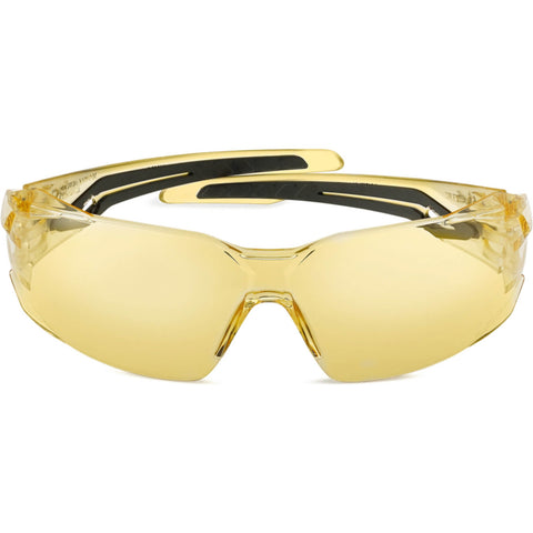 Lunettes de protection BOLLE SAFETY Silex avec verres ambre, offrant une protection contre les impacts, un design moderne et une monture confortable, idéales pour une utilisation en intérieur et extérieur grâce à leur capacité à améliorer les contrastes et réduire la fatigue oculaire.
