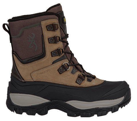 Chaussures Browning Blizzard stylées et résistantes pour affronter l'hiver offrant chaleur et confort avec doublure en feutre et coque en caoutchouc, idéales pour des aventures extérieures dans des conditions extrêmes.