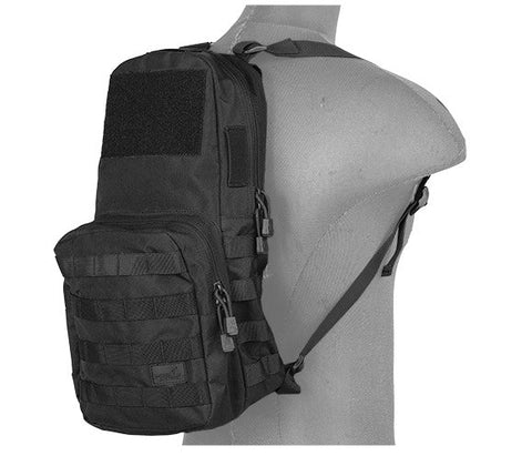 Nylon 1000D hydrobag backpack with adjustable straps, molle compatibility, and double zippers for outdoor adventures, available in multiple colors