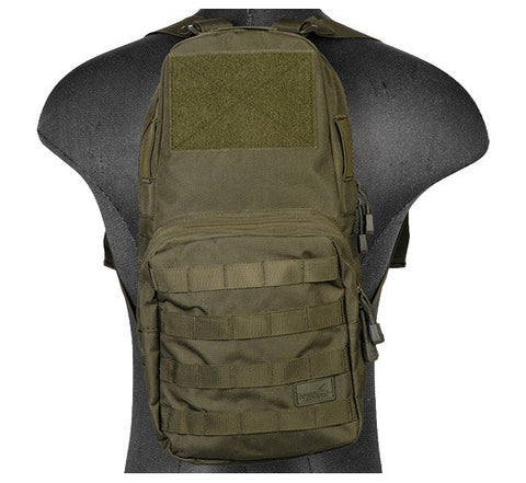 Nylon 1000D hydrobag backpack with adjustable straps, molle compatibility, and double zippers for outdoor adventures, available in multiple colors
