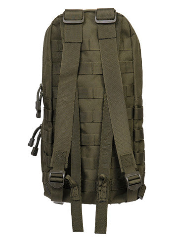 Nylon 1000D hydrobag backpack with adjustable straps, molle compatibility, and double zippers for outdoor adventures, available in multiple colors