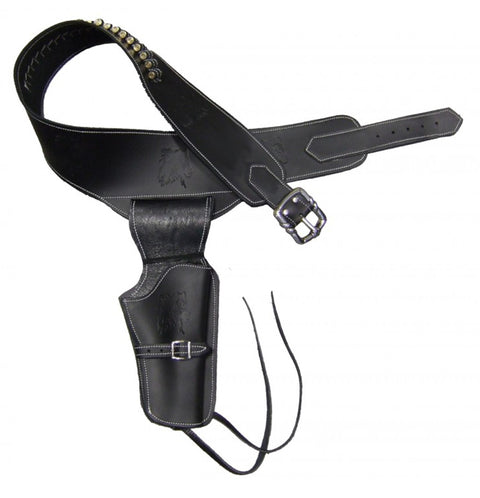 Ceinturon Denix Noir avec un Holster pour Revolver Western