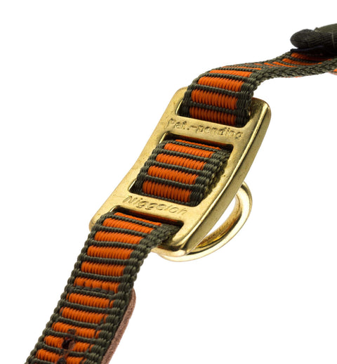 Collier NIGGELOH Chien de Sang Orange Fluo