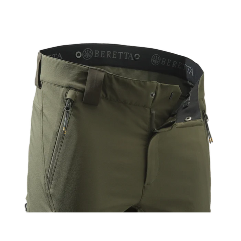 Pantalon Beretta Bymark pour homme, idéal pour la chasse et les activités de plein air, offrant confort, élasticité et résistance avec ceinture élastique et design ergonomique pour une liberté de mouvement optimale