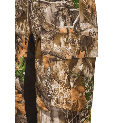 pantalon Beretta Tosark pour homme, conçu pour chasseurs, imperméable et respirant, fabriqué en microfibre douce et silencieuse, avec inserts élastiques pour liberté de mouvement, membrane BWB EVO pour protection contre l'eau et respirabilité, revêtement DWR pour résistance aux intempéries