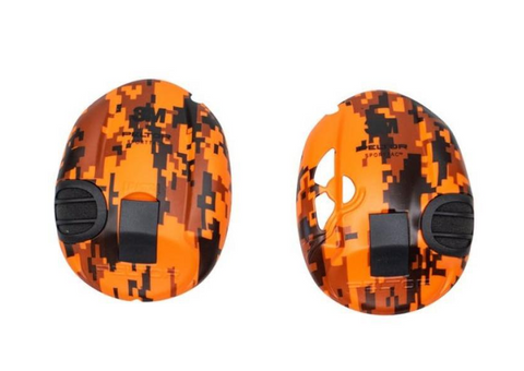 Paire de Coques 3M Peltor Orange Digital Camo pour Casque Sport Tac