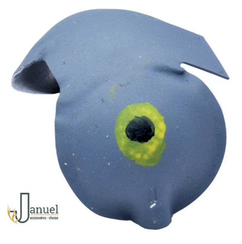 Coiffe pour pigeon ramier et palombe en aluminium réglable, imitation yeux de palombe, couleur gris, idéale pour la sécurité et le camouflage des appelants pendant la chasse, facile à enfiler et assure une protection efficace en évitant les mouvements de panique