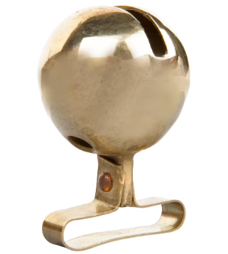 Grelot Januel Romain pour chasse, un accessoire essentiel fabriqué en métal robuste, produisant un son clair et fort pour suivre les déplacements des chiens à longue distance, attachable facilement à n'importe quel collier, conçu pour résister aux conditions extérieures difficiles.