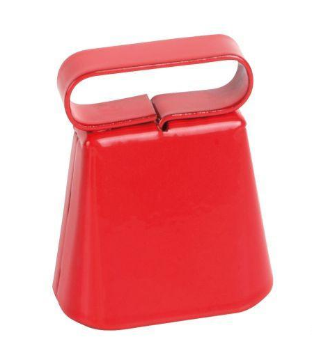 Sonnaillon Januel Rouge N°2 de 55 mm pour chasse, identifiant sonore pour chien en métal robuste, abordable et visible, idéal pour traquer le positionnement du chien en terrain dense ou faible visibilité.