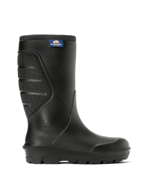 Bottes suédoises Polyver, légères et flexibles, offrant une protection exceptionnelle contre le froid extrême de -40°C, avec semelle antidérapante haute adhérence, doublure acrylique pour plus de chaleur, et fabriquées en 100% polyuréthane durable. Idéales pour conditions extrêmes et sécurité SRC.