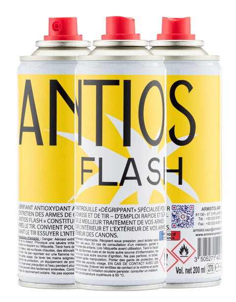 Huile Europ-Arm en aérosol Antios de 200ml pour protection contre rouille et corrosion sur équipements métalliques et armes, application facile et efficace