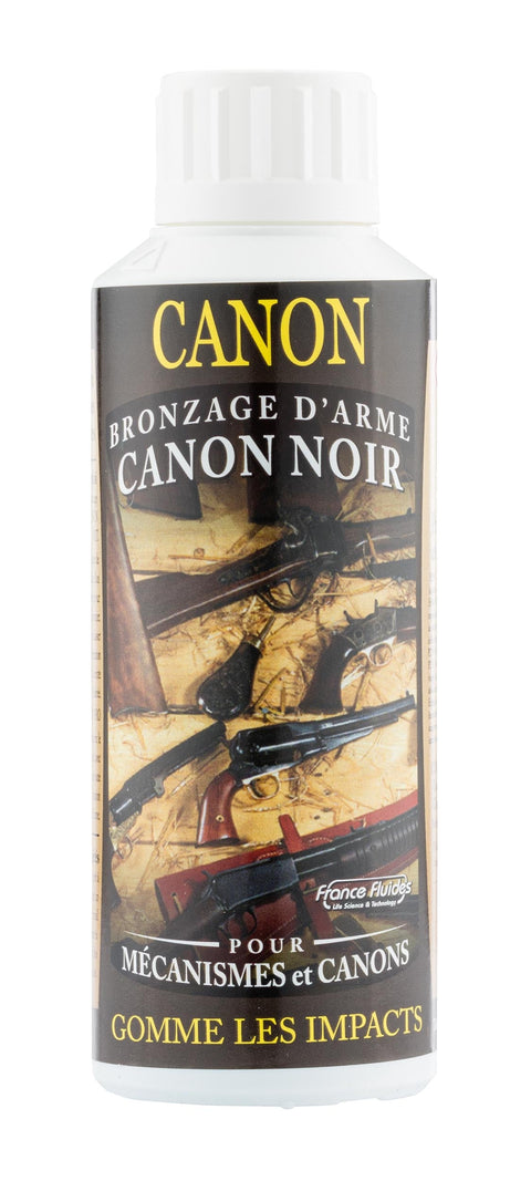 Produit de bronzage à froid Europ-Arm pour canon d'armes à feu offrant une finition noire lisse et durable, sans besoin d'équipement spécialisé, pour une restauration professionnelle et esthétique de haute qualité.