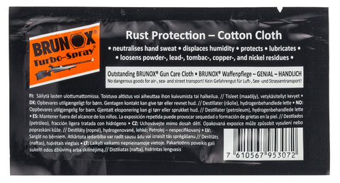 Lingettes d'huile Brunox Turbo-Spray pour entretien et protection métal, nettoyage efficace, lubrification facile, anti-corrosion, pour armes, outils, vélos