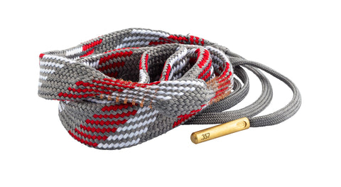 Cordon de nettoyage Europ-Arm Boresnake pour calibre 357 Magnum, accessoire compact et efficace pour l'entretien rapide et précis des armes à feu, idéal pour les tireurs sportifs et les chasseurs. Image du produit montrant sa conception pratique et la solution de nettoyage facile pour votre arme 357 Mag.