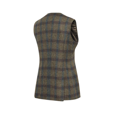 Gilet de chasse pour femme Beretta St James en laine et cachemire, avec détails en faux daim et poches pour plaque anti-recul, idéal pour les battues, alliant confort, protection et élégance