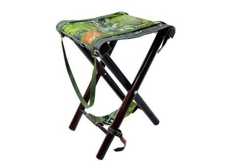 Siège Januel en bois avec assise en tissu camo, design élégant et ergonomique, chaise hauteur 55 cm, mobilier d'intérieur moderne et confortable