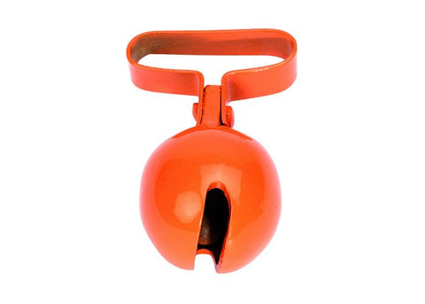 Grelot romain Januel fluo idéal pour la chasse et la signalisation, offrant une visibilité exceptionnelle grâce à sa couleur vive. Conçu pour être facilement attaché à divers équipements extérieurs assurant sécurité et discernement dans des conditions lumineuses variées.