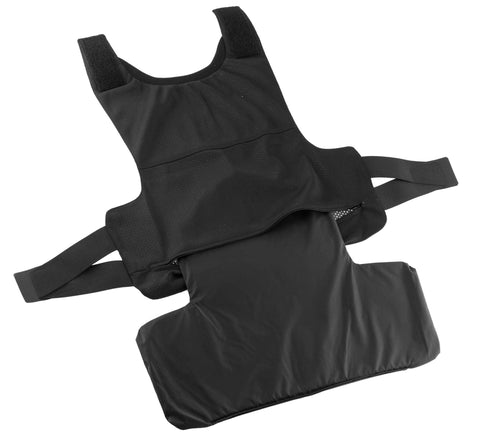 housse blanche seule pour gilet pare-balles BSST déhoussable et lavable avec tissu intérieur coolmax assurant bonne respirabilité, disponible en tailles S à 2XL pour remplacer les housses usées de gilets discrets tout en réutilisant les protections balistiques existantes, vendu sans protection balistique
