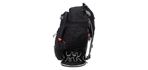 Sac à dos GPS Pistolero offrant un transport sécurisé et organisé pour 5 armes de poing avec compartiments multiples, étuis pour chargeurs, housse imperméable, et système Molle pour accessoires supplémentaires, idéal pour le stand de tir et tout déplacement lié aux activités de tir.