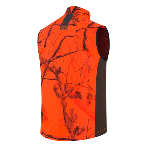 Gilet Beretta Windshell EVO pour homme en tissu léger et respirant, idéal pour la chasse et les activités de plein air, imperméable avec traitement DWR, doté de poches zippées sécurisées, inserts élastiques pour un ajustement optimal.