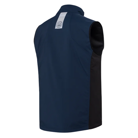 Gilet Beretta Windshell EVO pour homme en tissu léger et respirant, idéal pour la chasse et les activités de plein air, imperméable avec traitement DWR, doté de poches zippées sécurisées, inserts élastiques pour un ajustement optimal.