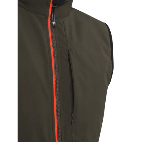 Gilet Beretta Windshell EVO pour homme en tissu léger et respirant, idéal pour la chasse et les activités de plein air, imperméable avec traitement DWR, doté de poches zippées sécurisées, inserts élastiques pour un ajustement optimal.