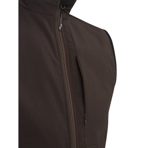 Gilet Beretta Windshell EVO pour homme en tissu léger et respirant, idéal pour la chasse et les activités de plein air, imperméable avec traitement DWR, doté de poches zippées sécurisées, inserts élastiques pour un ajustement optimal.